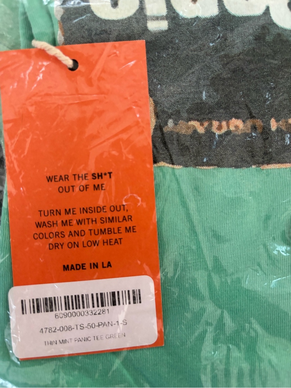 NWT La Detresse Panic Tee in Thin Mint Green - Picture 4 of 7